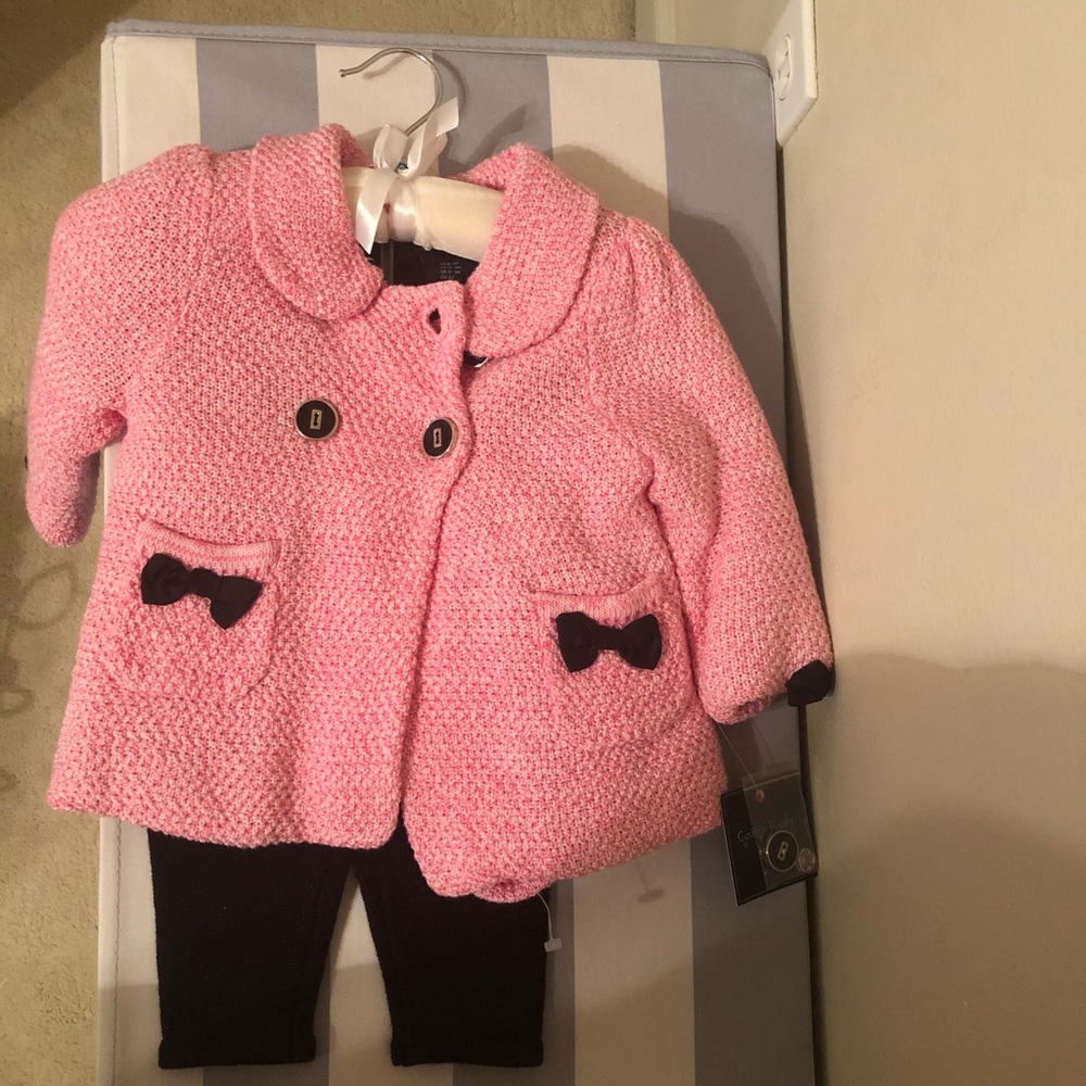Pink and black Jacket and pants set